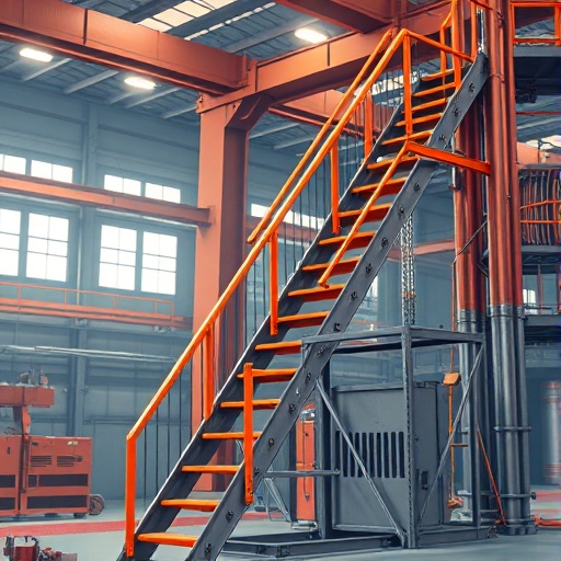ladders steel stairways conveyor industrial staircase welded